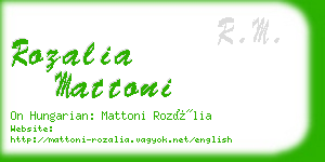 rozalia mattoni business card